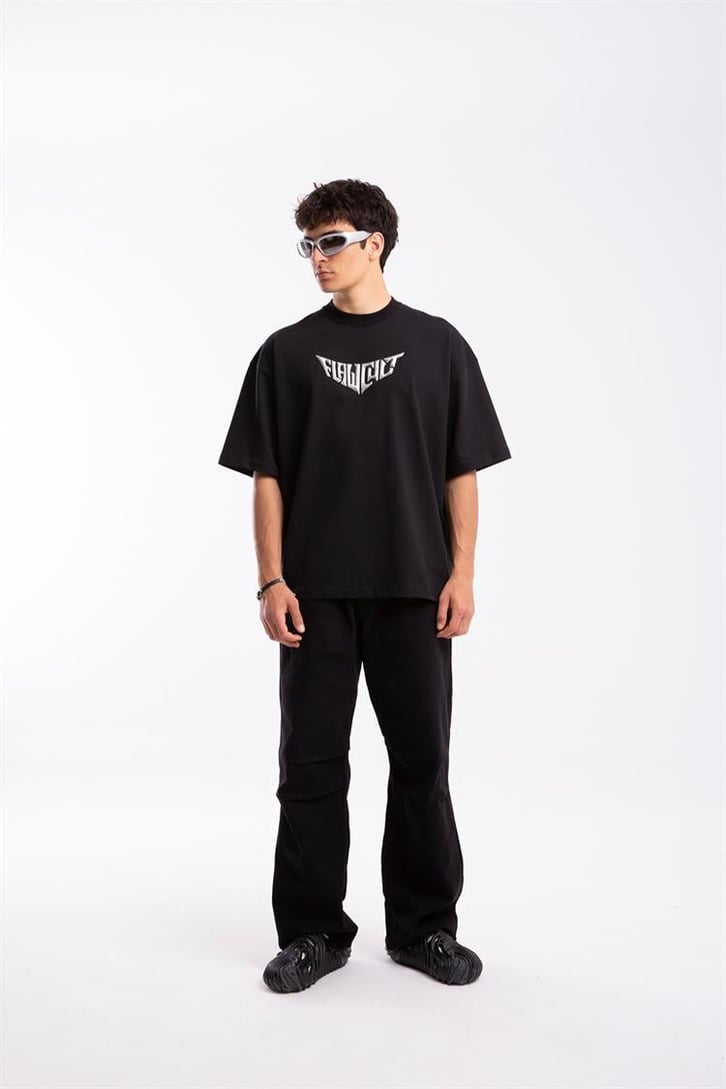 Flaw Cult Hologram Puff Print Oversize Tshirt