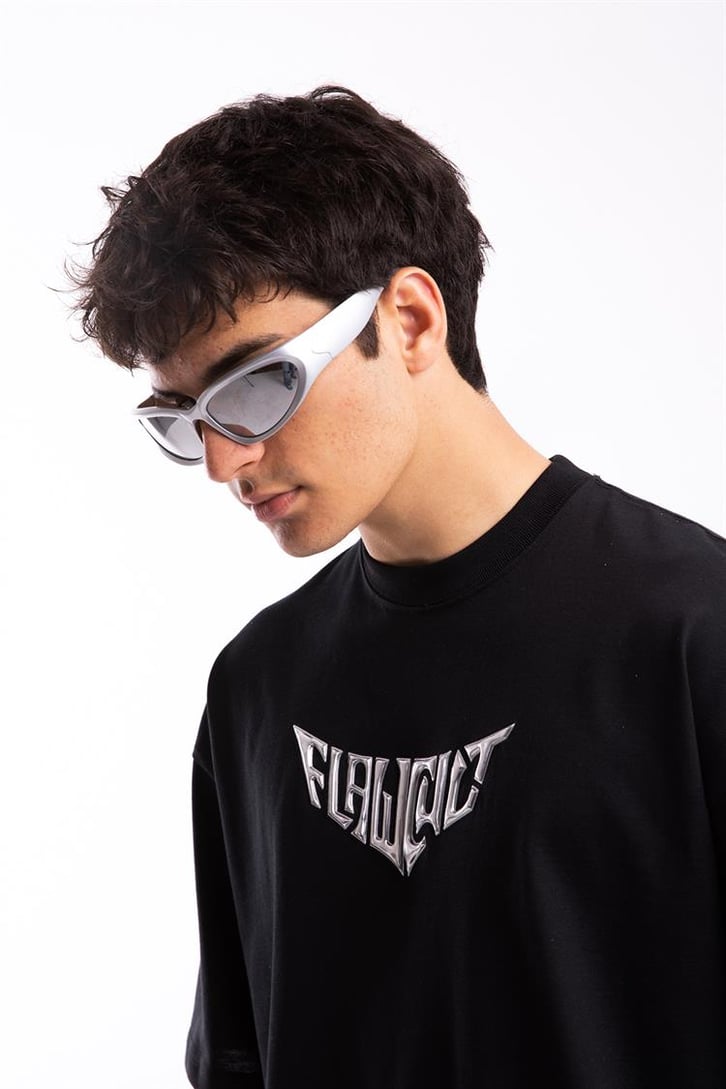 Flaw Cult Hologram Puff Print Oversize Tshirt