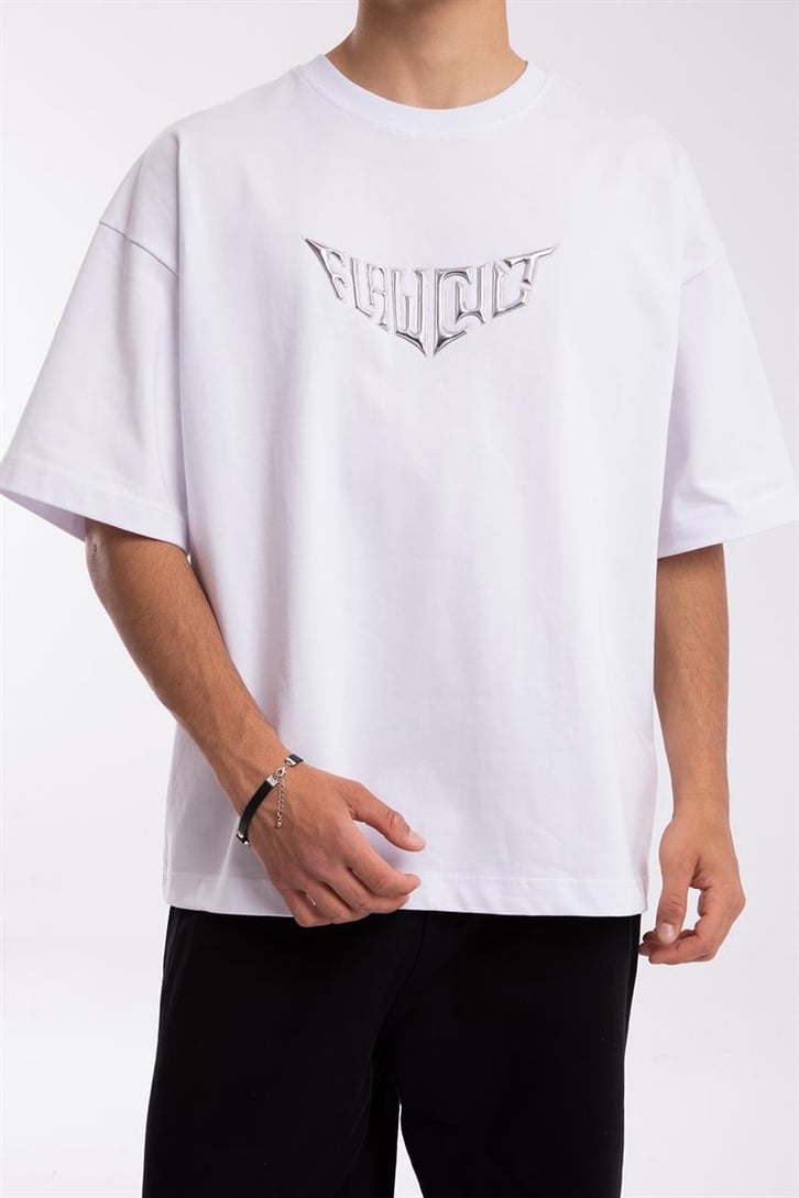 Flaw Cult Hologram Puff Print Oversize Tshirt