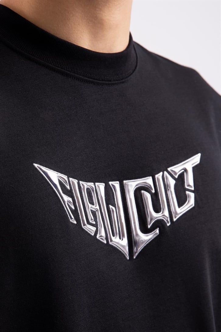 Flaw Cult Hologram Puff Print Oversize Tshirt