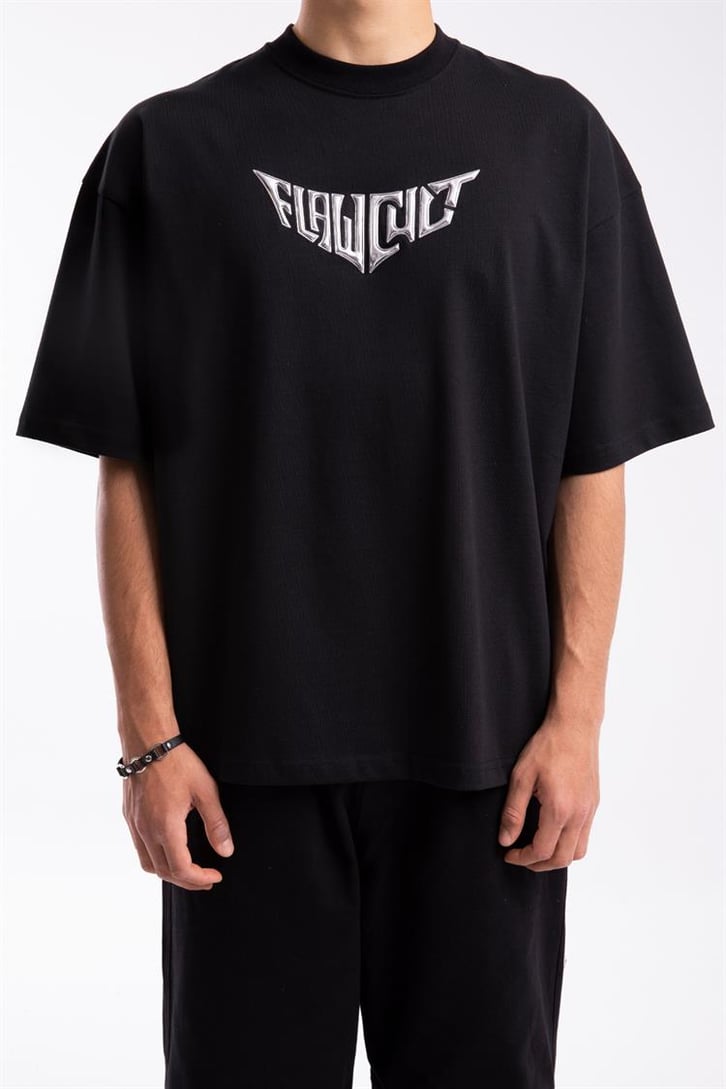 Flaw Cult Hologram Puff Print Oversize Tshirt