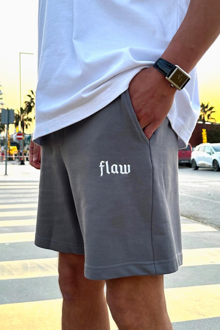 Flaw Nakışlı Bel Lastikli Şort