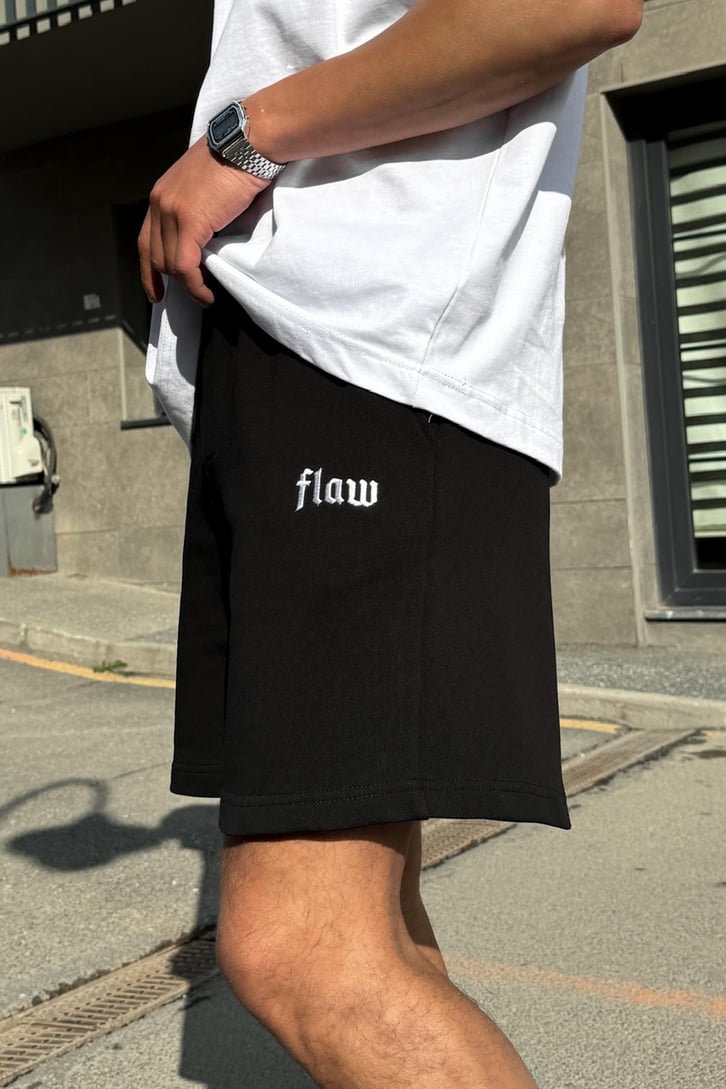 Flaw Nakışlı Bel Lastikli Şort