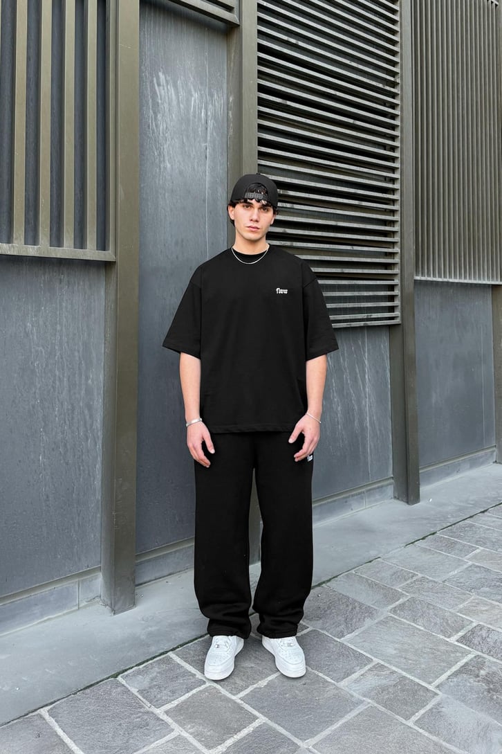Flaw Nakışlı Oversize Tişört