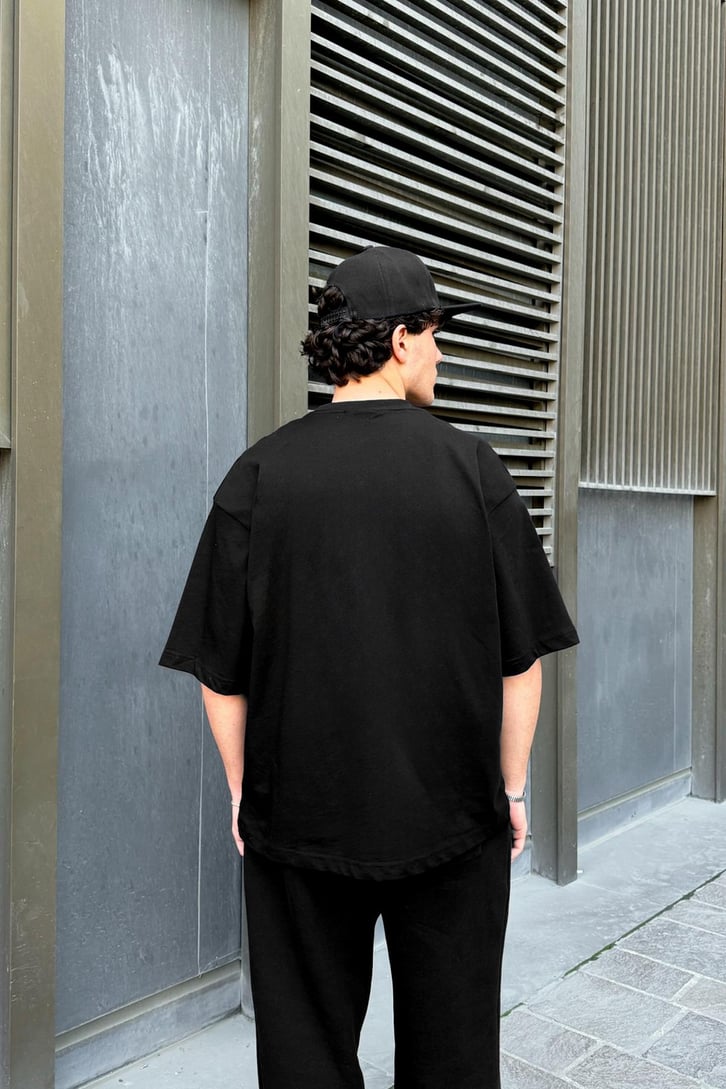 Flaw Nakışlı Oversize Tişört