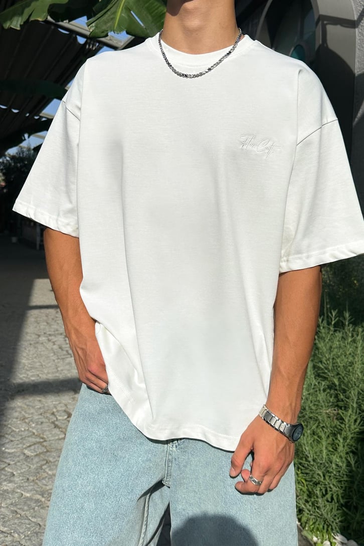 FlawCult Nakışlı Oversize Tişört