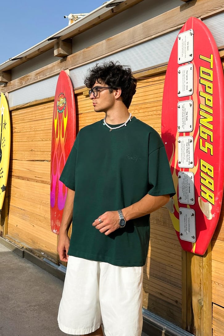FlawCult Nakışlı Oversize Tişört