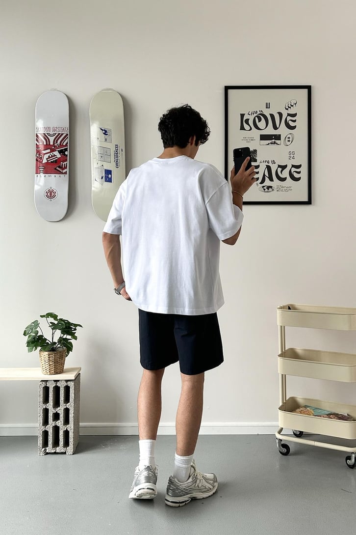 Flaw'er Nakışlı Oversize Tişört