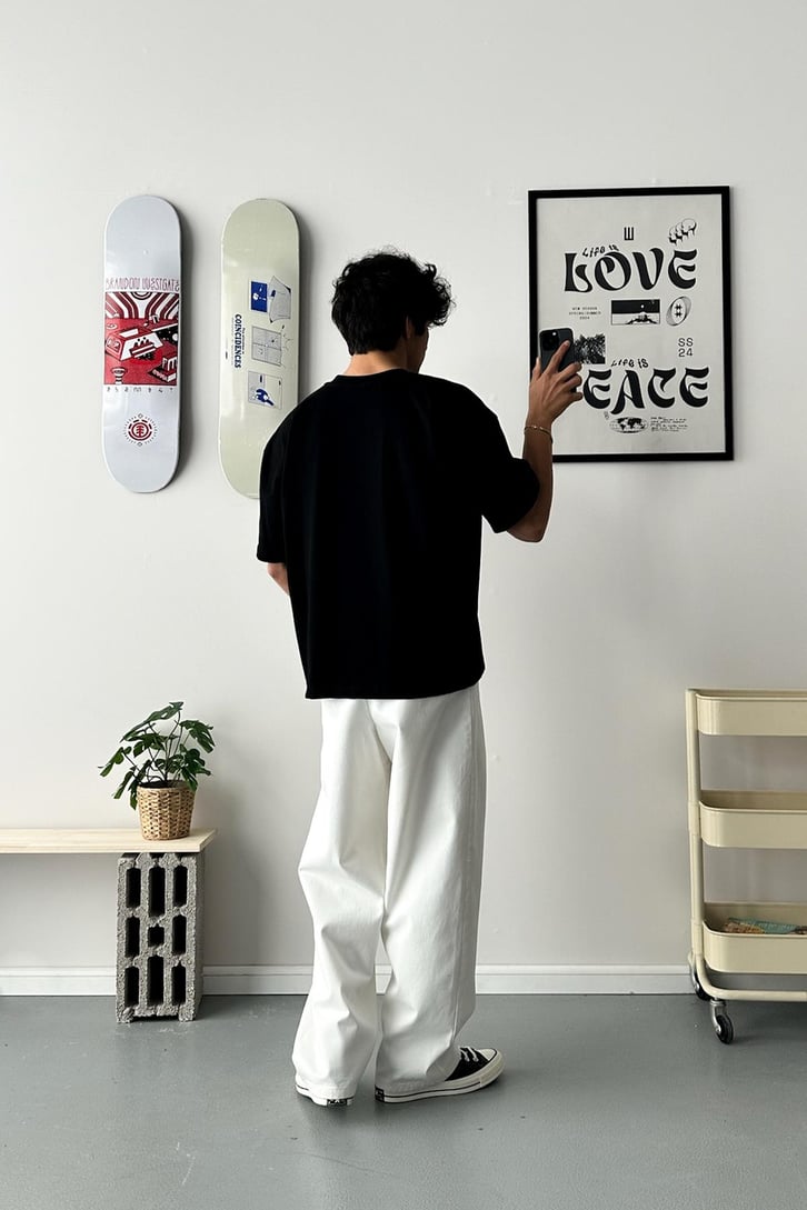 FlawWord Baskılı Oversize Tişört