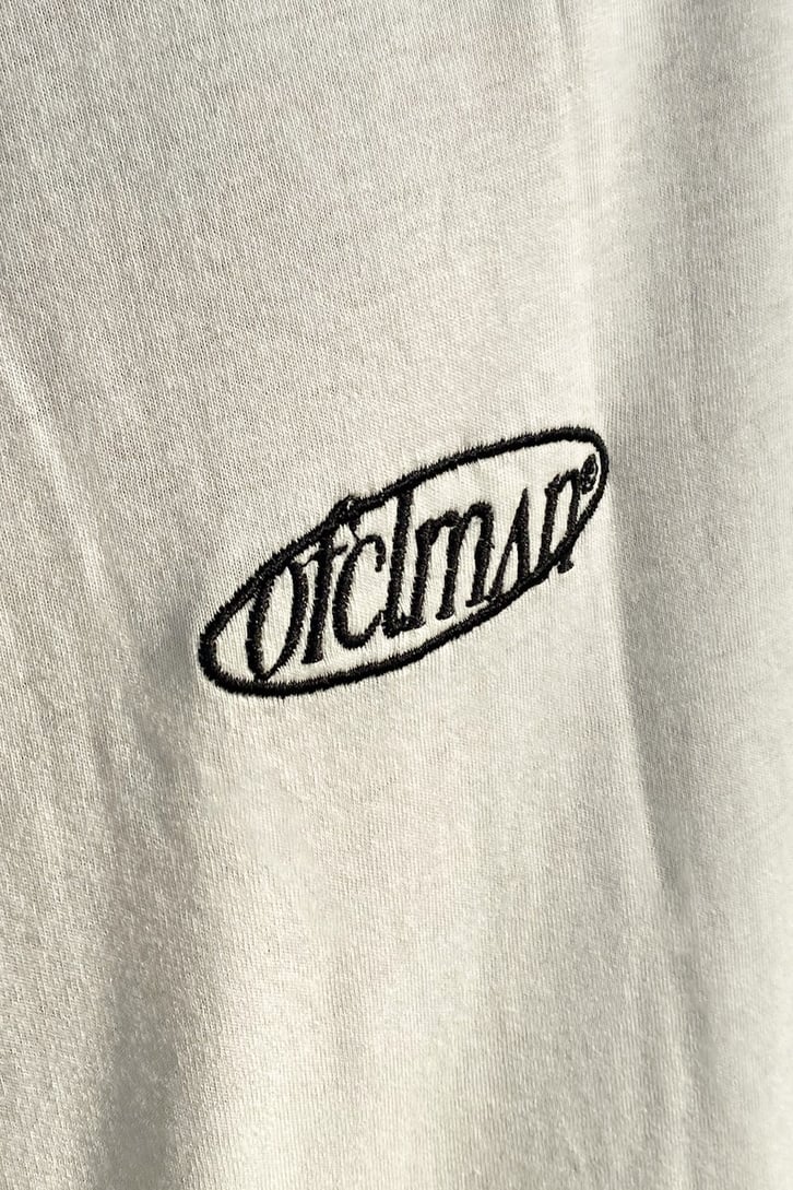 Flower Sırt Baskılı Krem Oversize Tshirt