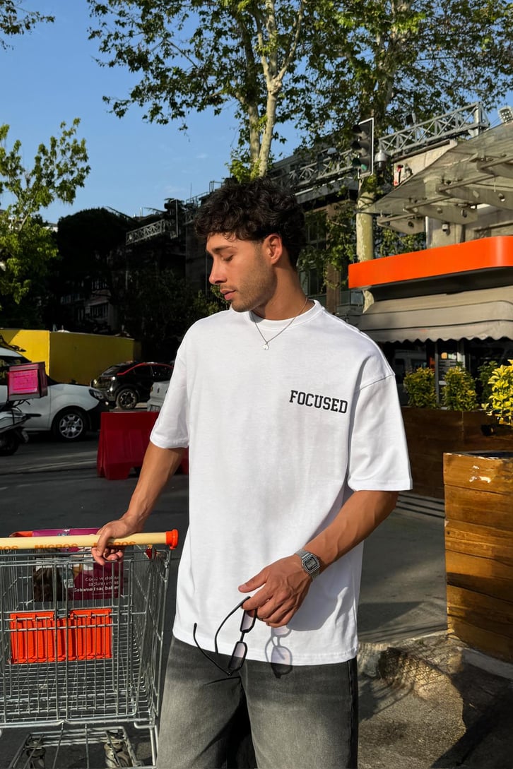 Focused247 Baskılı Tişört