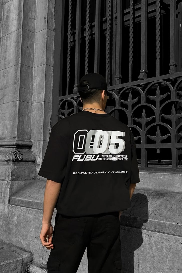 Fubu Baskılı Oversize Tshirt