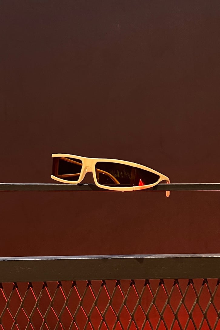 Full Glass Krem Streetwear Gözlük