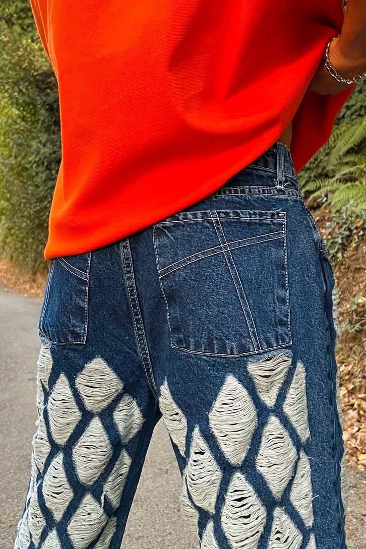 Full Ripped Detail Mavi Baggy Jean