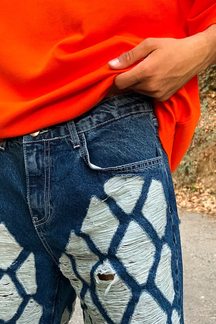 Full Ripped Detail Mavi Baggy Jean