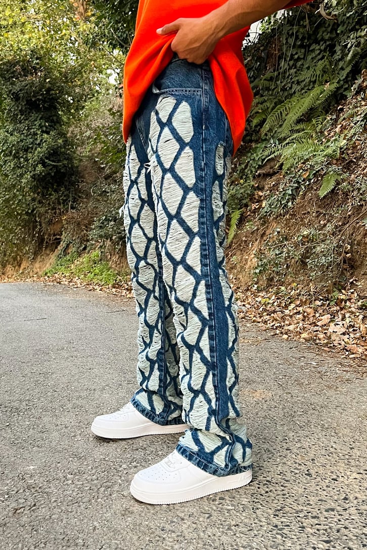 Full Ripped Detail Mavi Baggy Jean