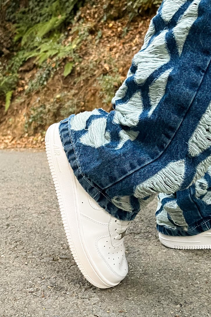 Full Ripped Detail Mavi Baggy Jean