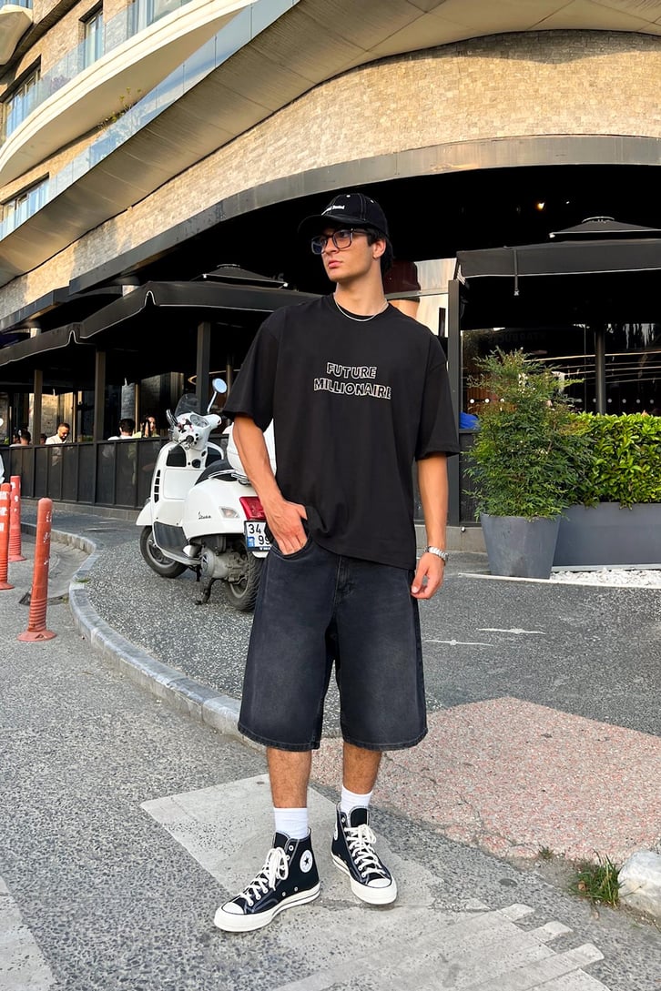 Future Millionare Taş İşlemeli Oversize Tişört