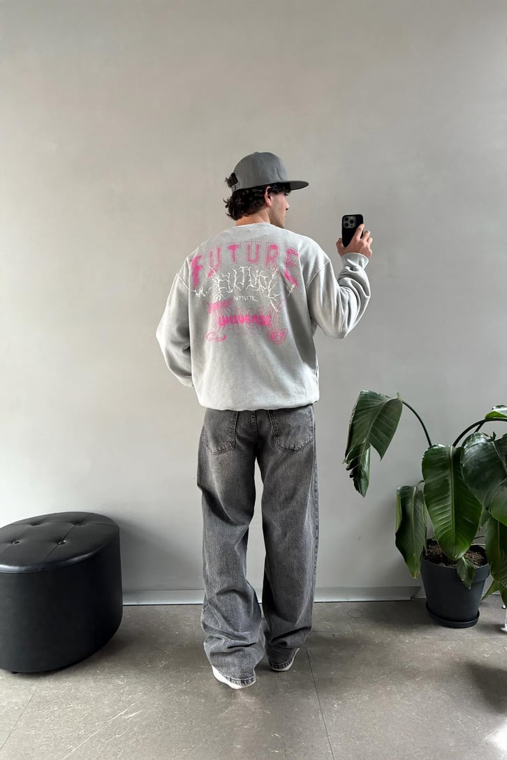 Future Universe Baskılı Sweatshirt