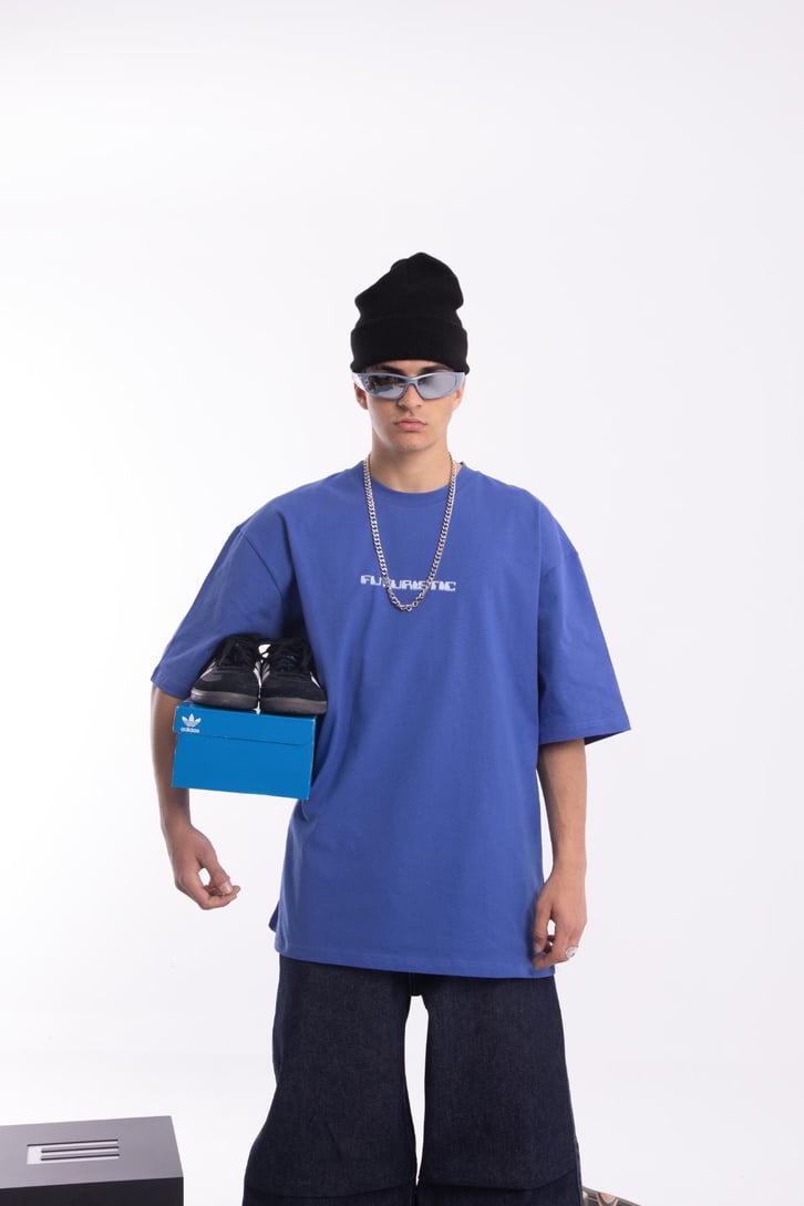 Futuristic Sırt Baskılı Oversize Tshirt