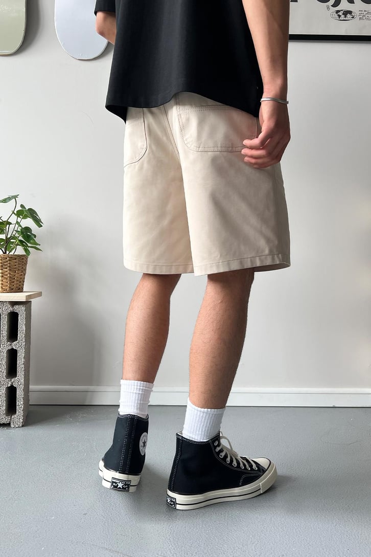Gabardin Kumaş Antrasit Basic Şort