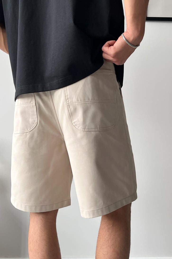 Gabardin Kumaş Basic Şort