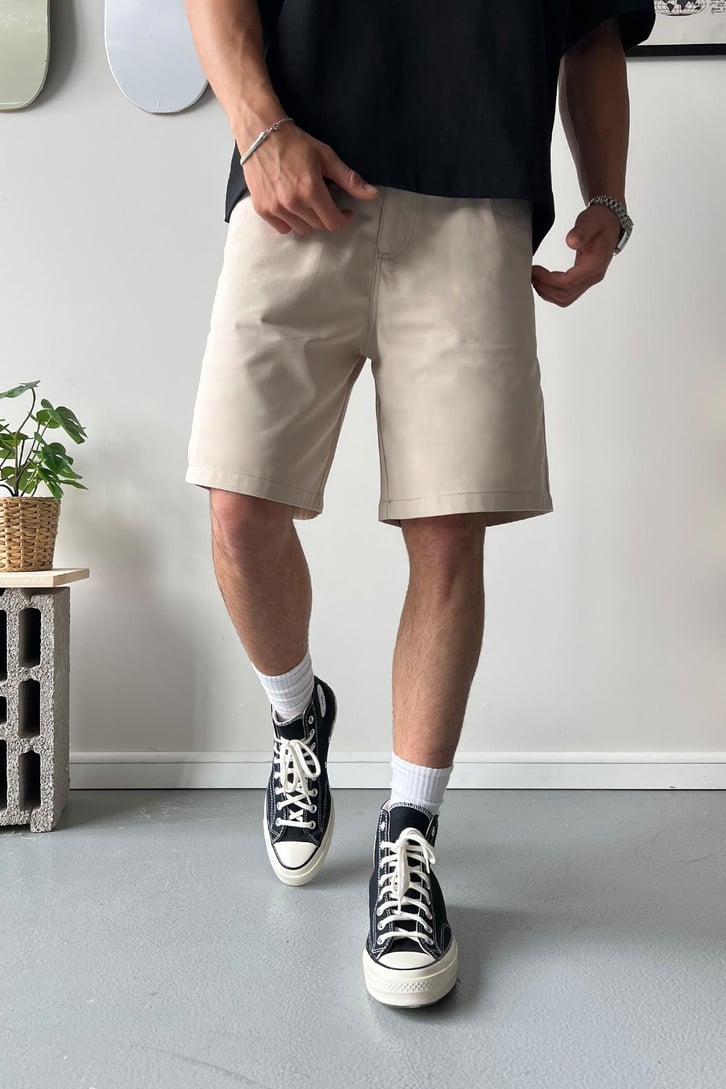 Gabardin Kumaş Basic Şort