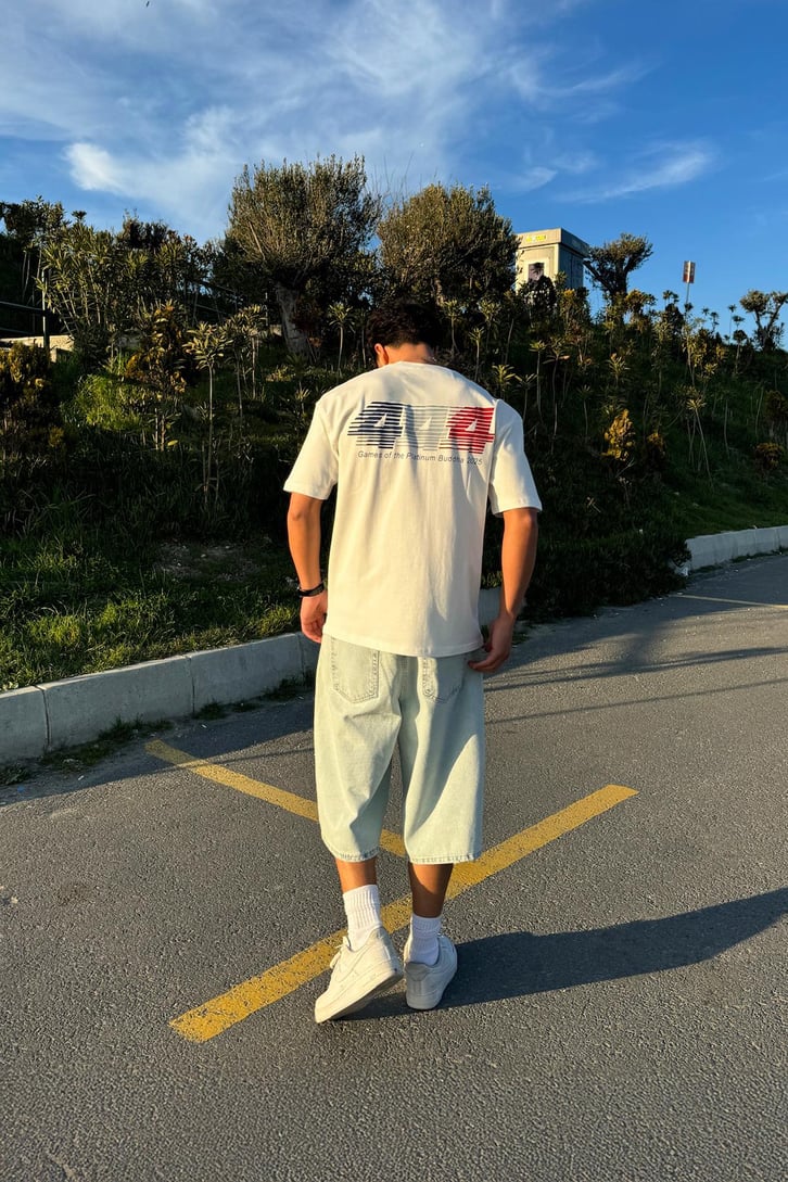 Game Of The Platinum Baskılı Oversize Tişört