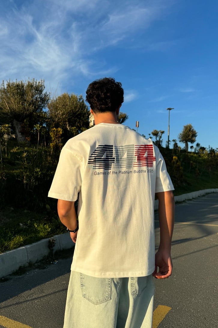 Game Of The Platinum Baskılı Oversize Tişört