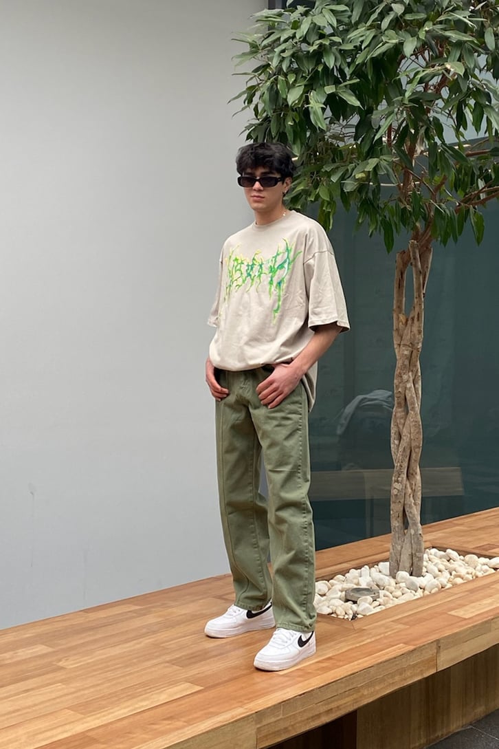 Garnille Green Losse Fit Pant