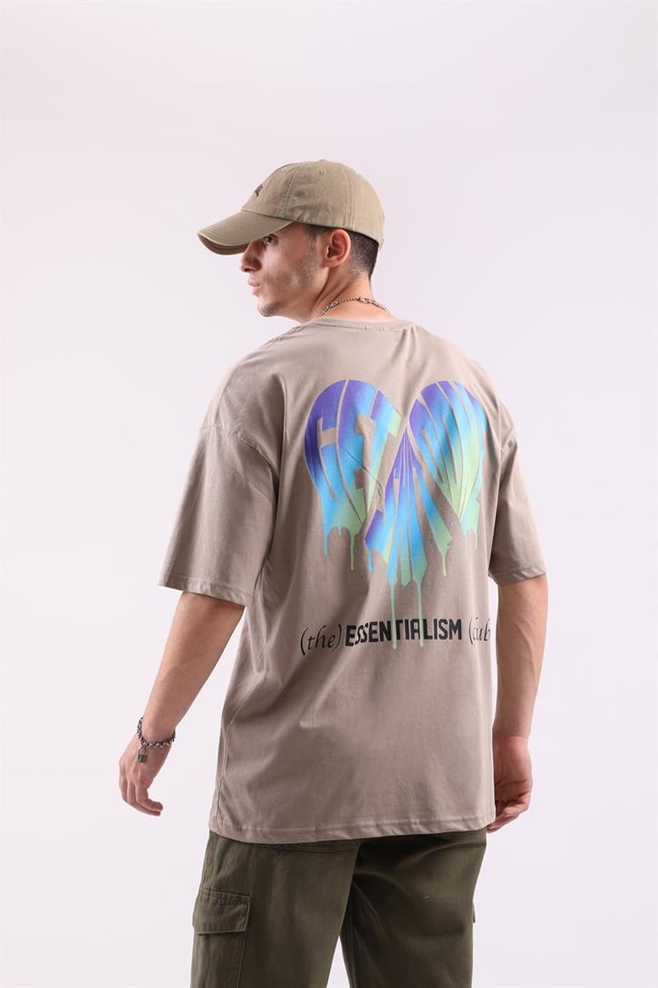 Get Shit Done Baskılı Oversize Tshirt