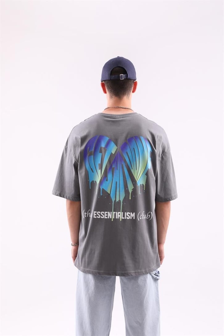 Get Shit Done Baskılı Oversize Tshirt