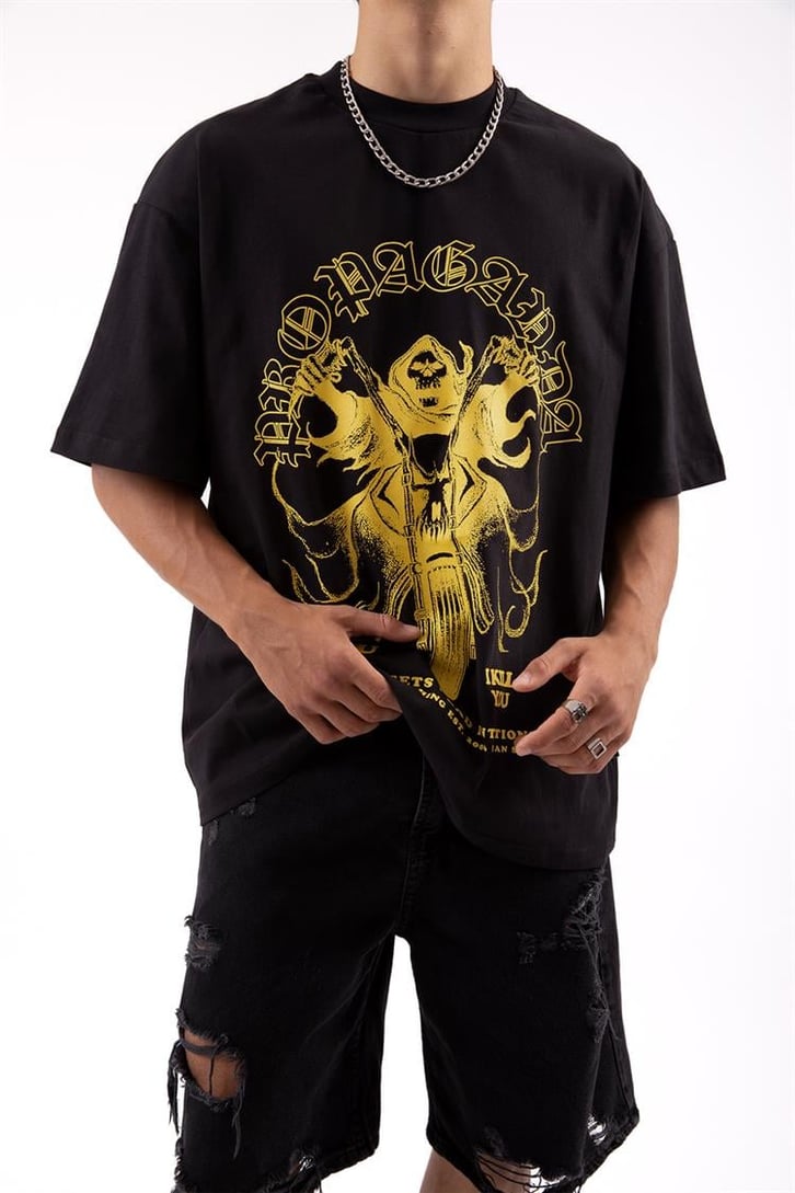Ghost Driver Baskılı Siyah Tshirt