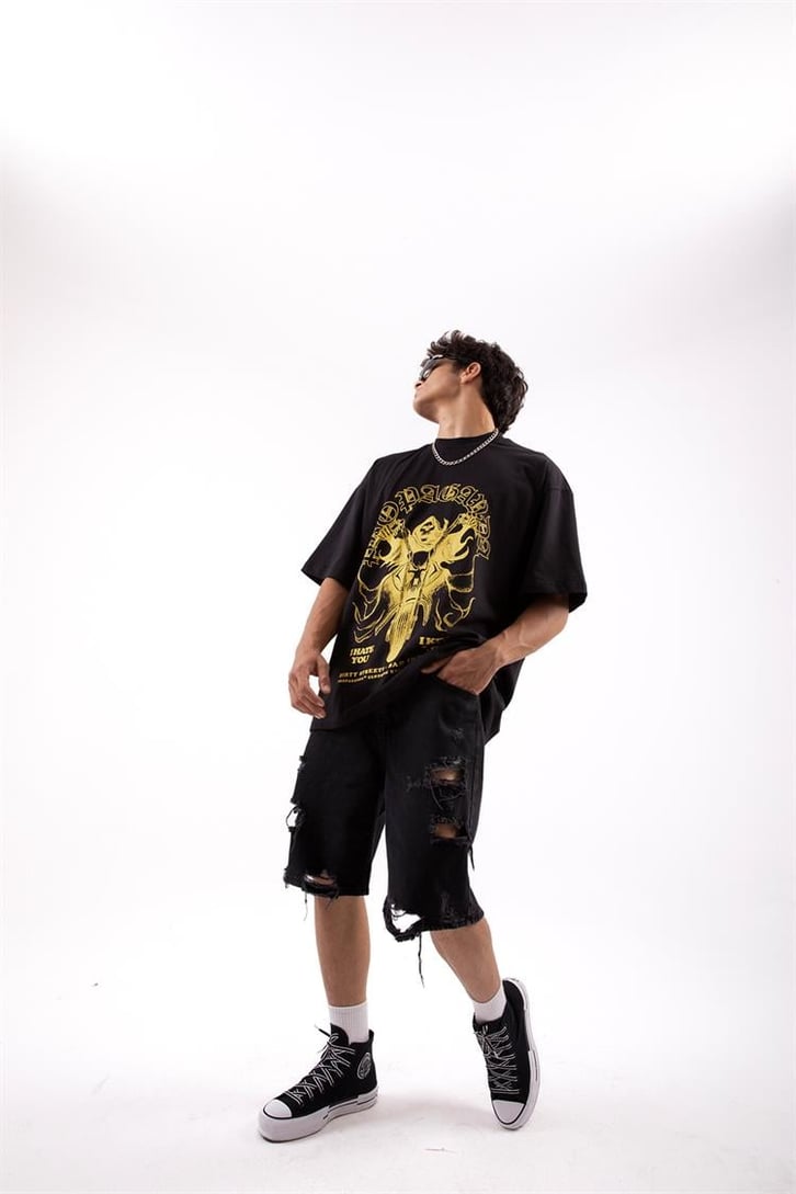 Ghost Driver Baskılı Siyah Tshirt