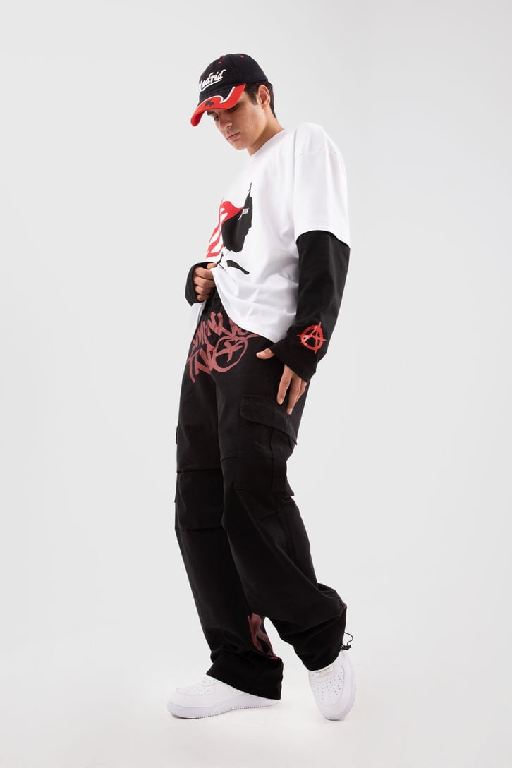 Ghost Girl Baskılı Beyaz Long Sleeve Tişört