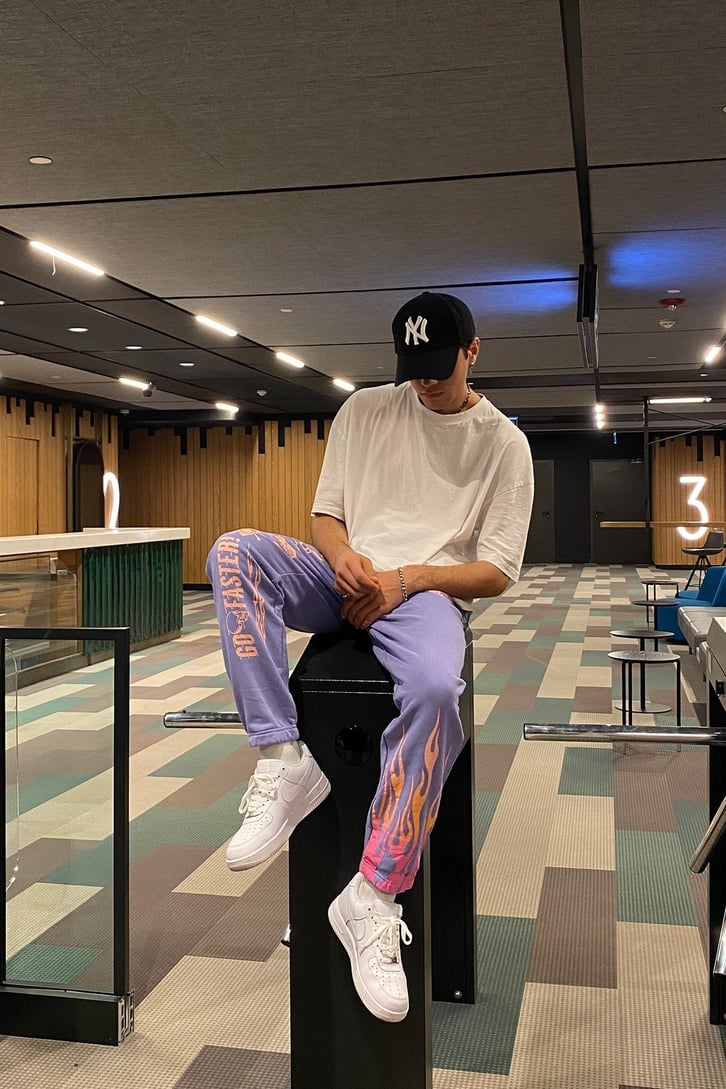 Go Faster Flame Printed Oversize Sweatpant