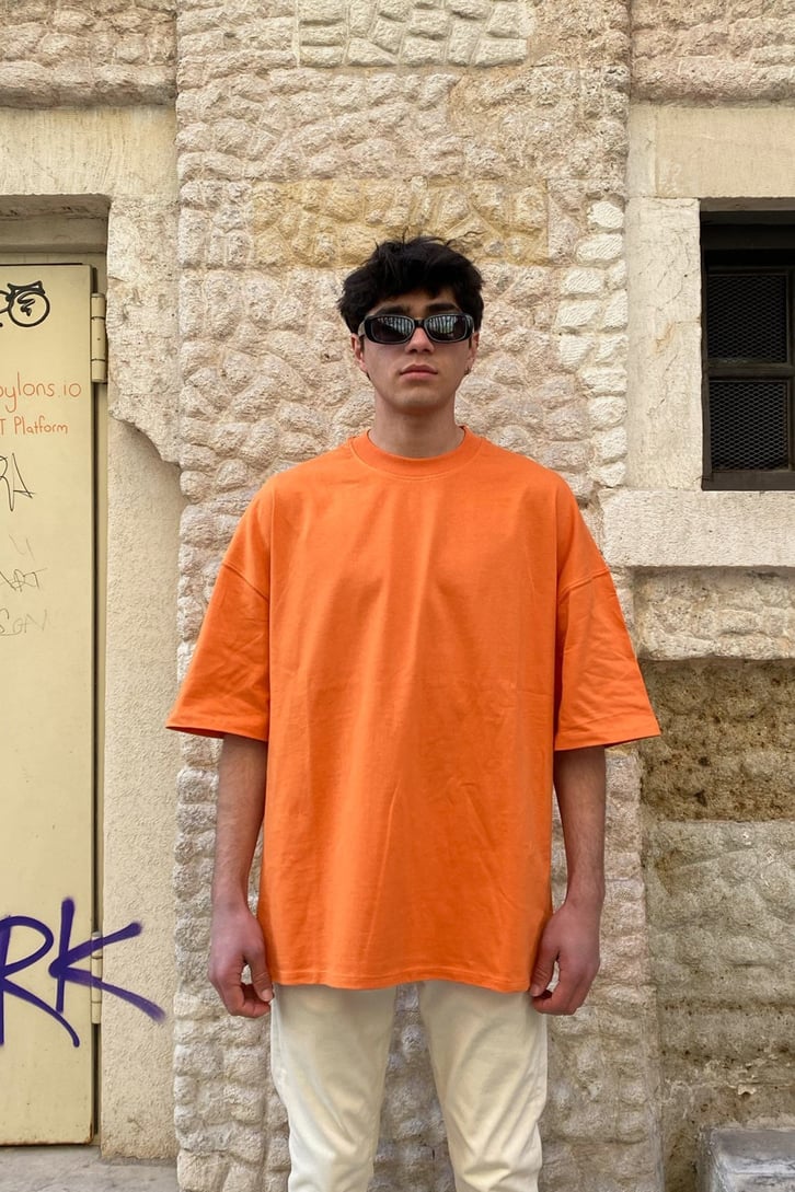 Golden Orange Oversize Basic Tshirt