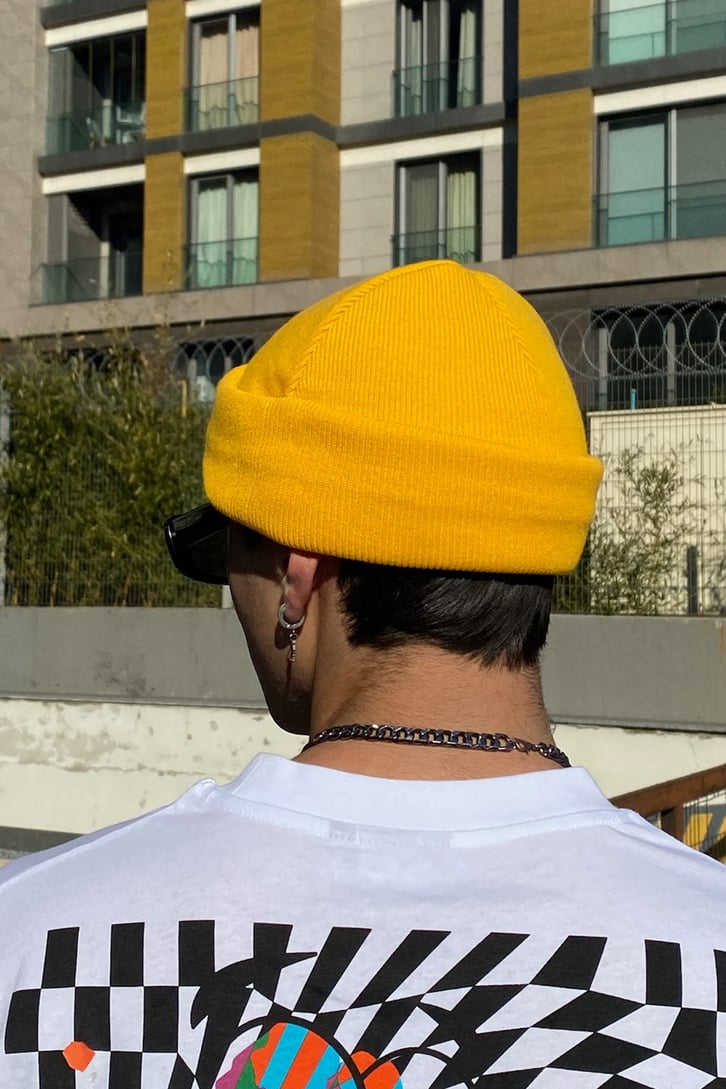 Golden Yellow Premium Kısa Bere
