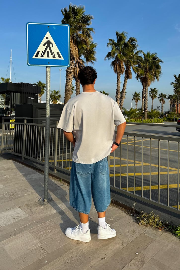Golf Nakışlı Oversize Tişört