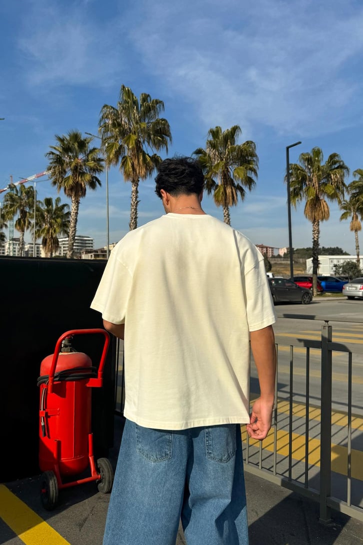 Golf Nakışlı Oversize Tişört