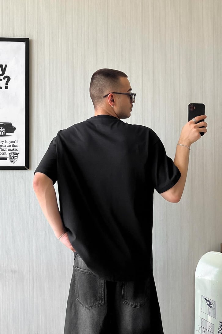 Golfie 3D Baskılı Oversize Tişört