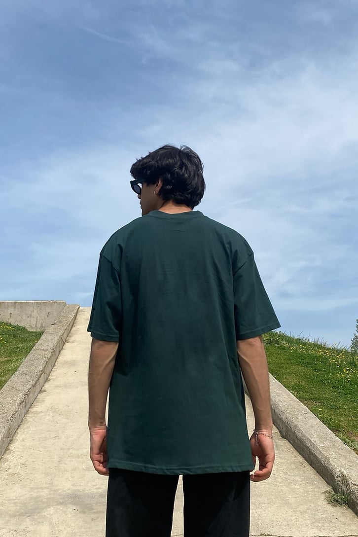 Good Vibes Baskılı Oversize Tshirt