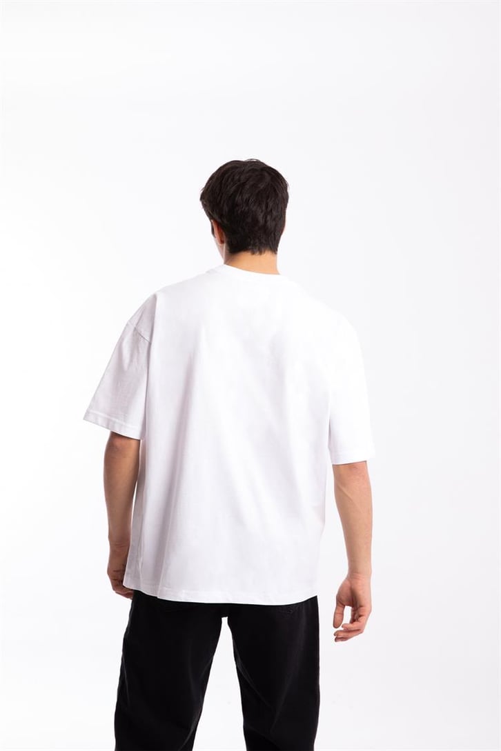Goodies Baskılı Beyaz Oversize Tshirt