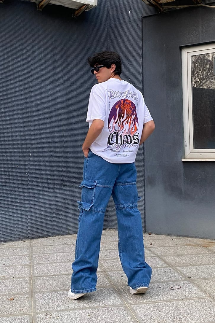 Gothic Deception Baskılı Oversize Tshirt