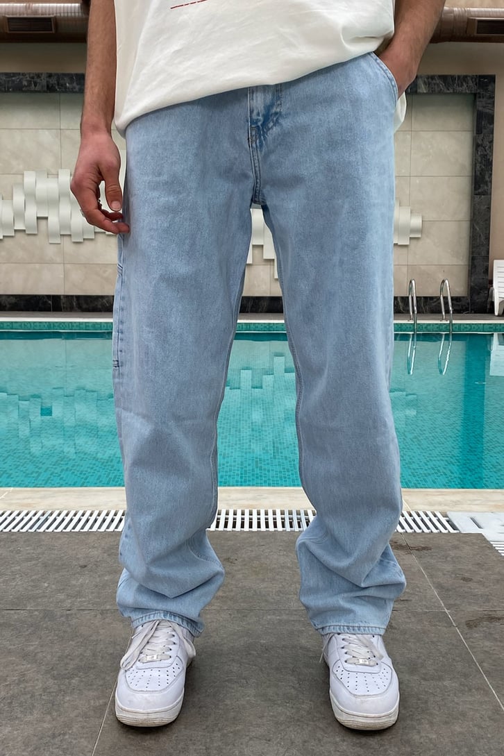 Graffiti Printed Carpenter Jean