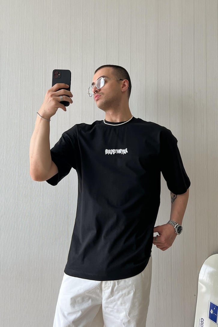 Grafitti Vibe Baskılı Oversize Tişört