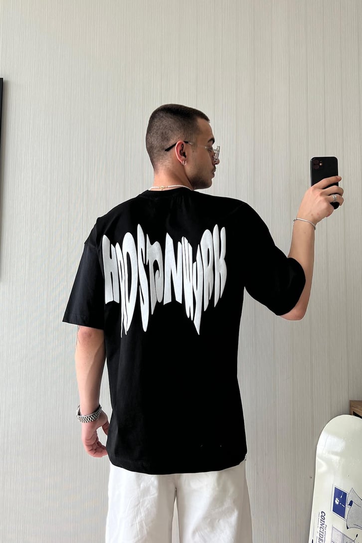 Grafitti Vibe Baskılı Oversize Tişört
