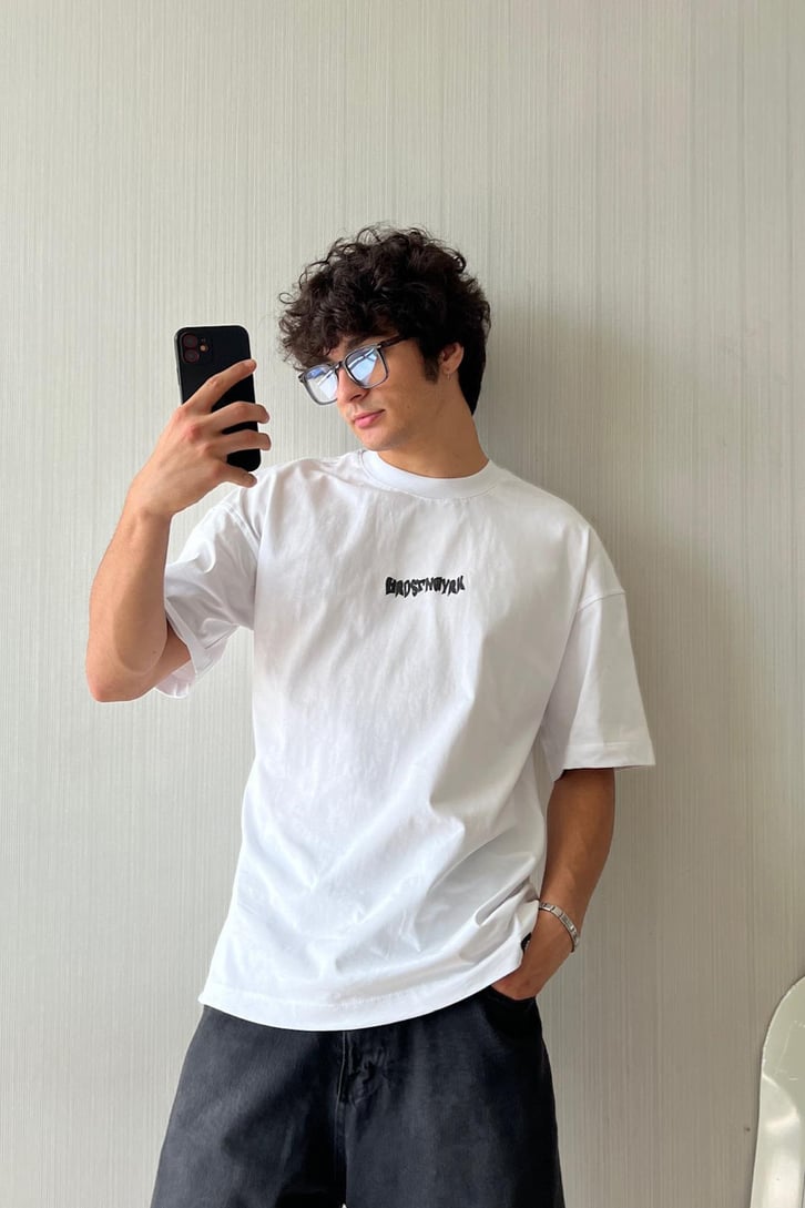 Grafitti Vibe Baskılı Oversize Tişört