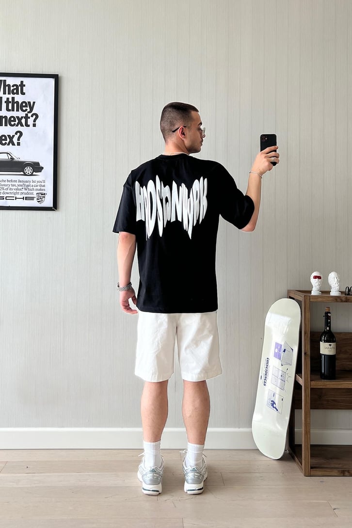 Grafitti Vibe Baskılı Oversize Tişört