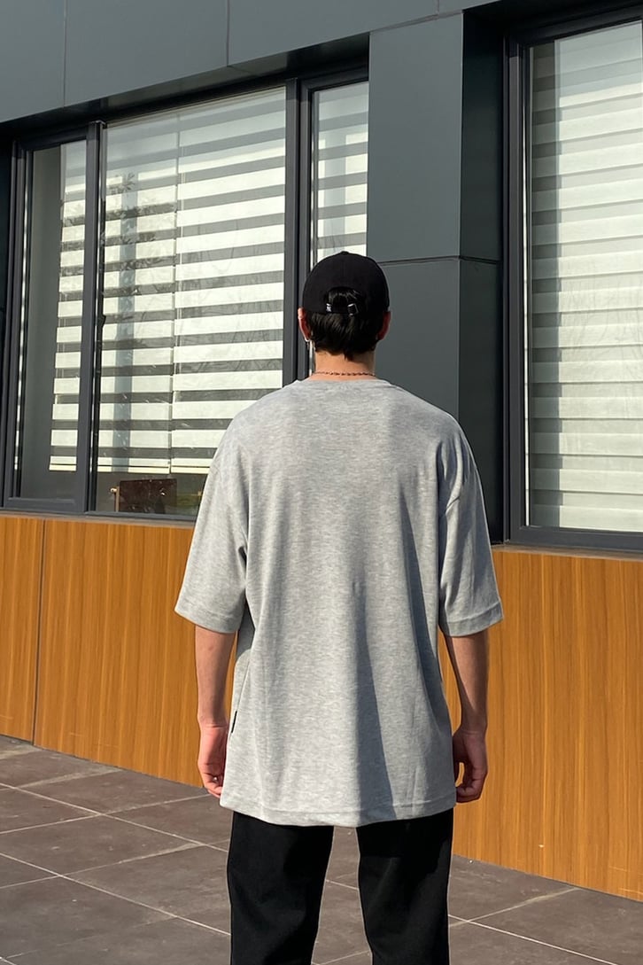 Gray Oversize Basic Premium Tshirt